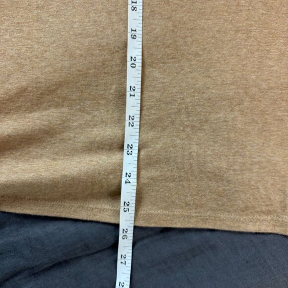 Vince Cowl Neck Top Camel Relaxed Cotton Modal Drop Shoulder Size L - Picture 6 of 6